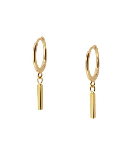 EARRING BAR HOOPS GOLD | Bymarta.es