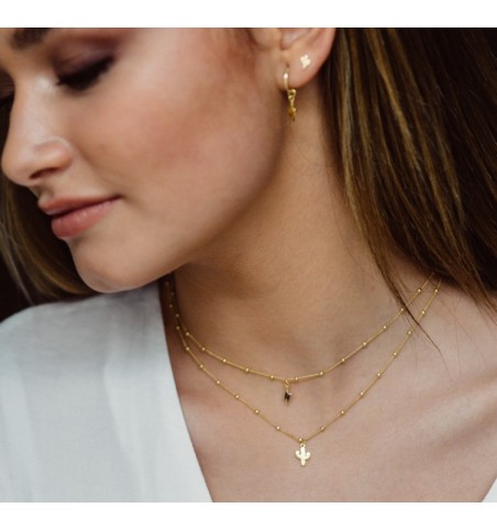 NECKLACE THUNDERBOLT GOLD | Bymarta.es