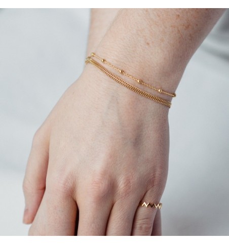 PULSERA BOLITAS GOLD | Bymarta.es
