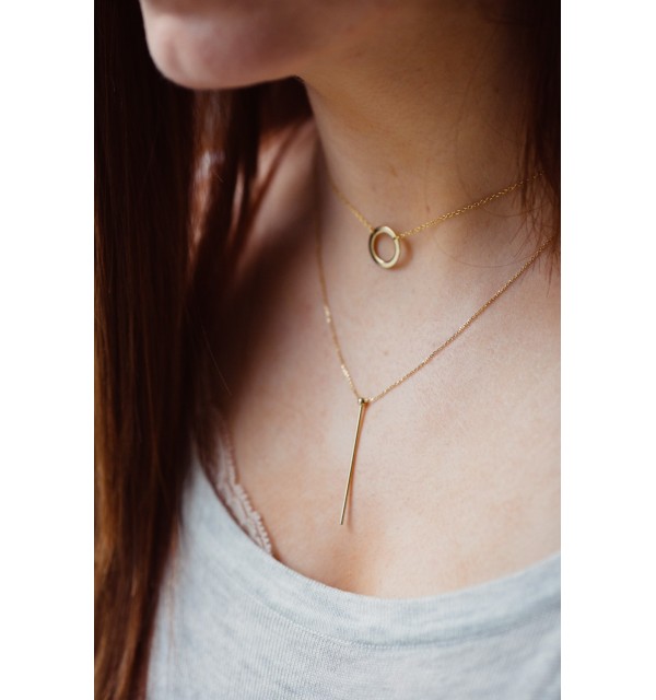 NECKLACE ROUND GOLD | Bymarta.es