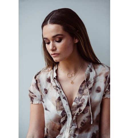 COLLAR DOS AROS UNIDOS GOLD | Bymarta.es