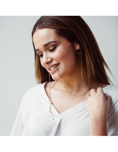 NECKLACE ROSARY LONG GOLD | Bymarta.es