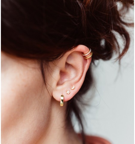 PENDIENTES ARO ELISE GOLD | Bymarta.es