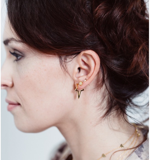 PENDIENTES GRAN ESTRELLA SILVER | Bymarta.es