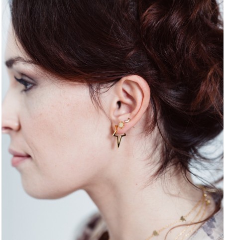 PENDIENTES GRAN ESTRELLA SILVER | Bymarta.es