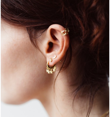 EARRING HIPPIE HOOP GOLD | Bymarta.es