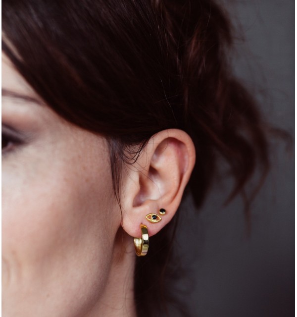 PENDIENTES ARO ELISE GOLD | Bymarta.es