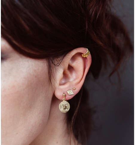 PENDIENTES ODA EAR CUFF GOLD | Bymarta.es