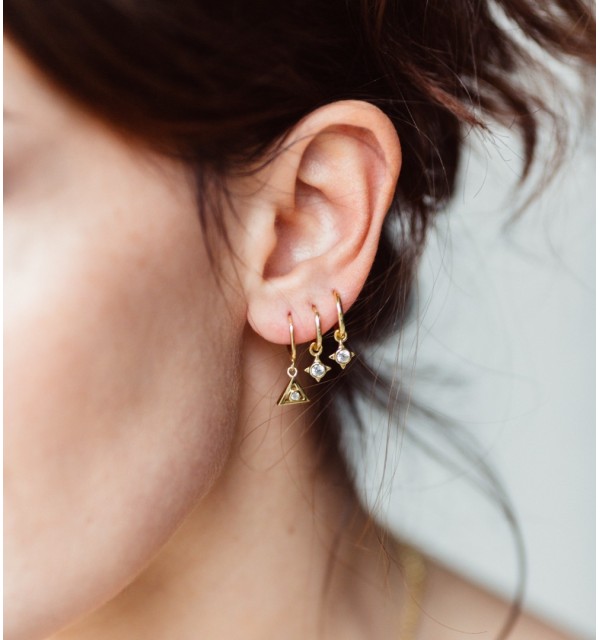 PENDIENTES ARO CHELSEA SILVER | Bymarta.es