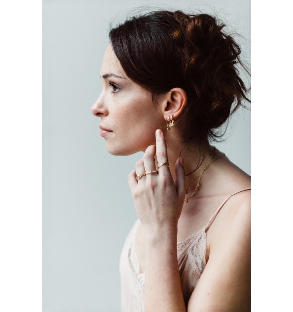 EARRING MESSALINA HOOPS GOLD | Bymarta.es