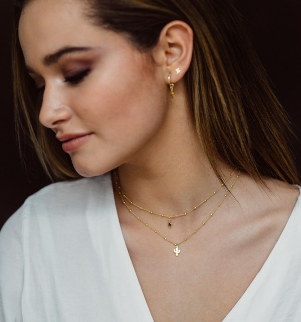 EARRING CACTUS MINIS GOLD | Bymarta.es