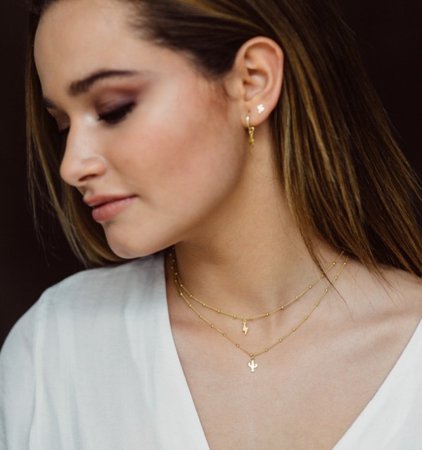 EARRING CACTUS MINIS GOLD | Bymarta.es