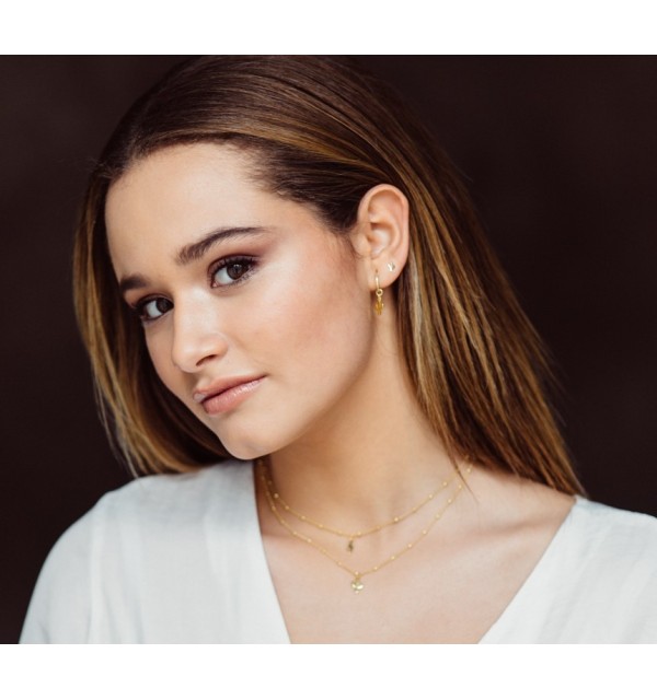 PENDIENTES ARO CON CACTUS SILVER | Bymarta.es