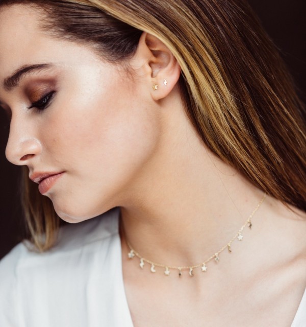 PENDIENTES MINIS RAYO SILVER | Bymarta.es