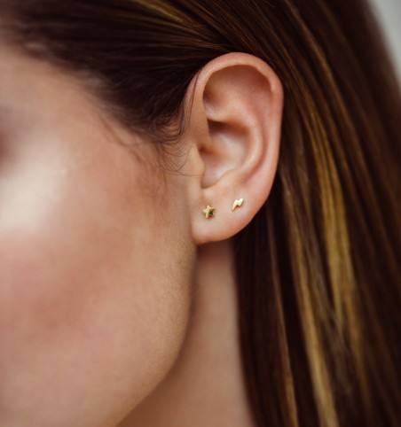 EARRING MOONS MINI GOLD | Bymarta.es