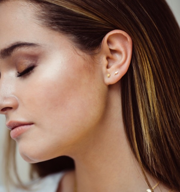 EARRING MOONS MINI SILVER | Bymarta.es