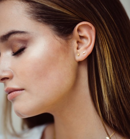 EARRING MOONS MINI SILVER | Bymarta.es