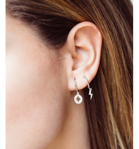 EARRING CALYPSO HOOPS SILVER | Bymarta.es