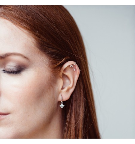 EARRING MEG HOOPS SILVER | Bymarta.es