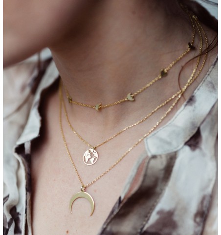 NECKLACE SPACE GOLD | Bymarta.es