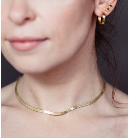COLLAR CHOCKER PLANO GOLD | Bymarta.es