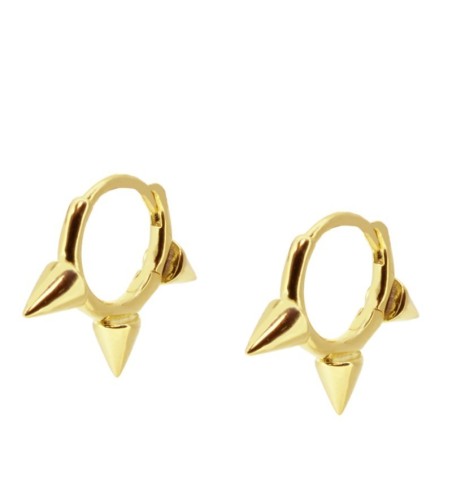 PENDIENTES TRES CONOS GOLD | Bymarta.es