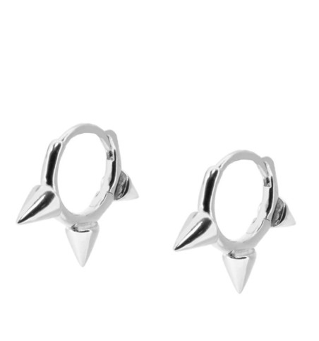PENDIENTES TRES CONOS SILVER | Bymarta.es