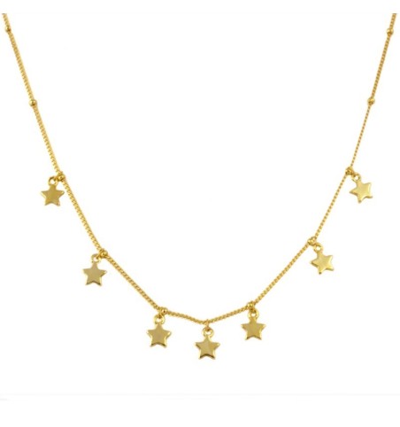 COLLAR ESTRELLAS COLGANTES GOLD | Bymarta.es
