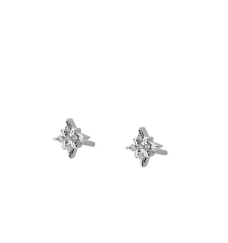 PENDIENTES LEONOR, ESTRELLA DE CIRCONITAS SILVER | Bymarta.es