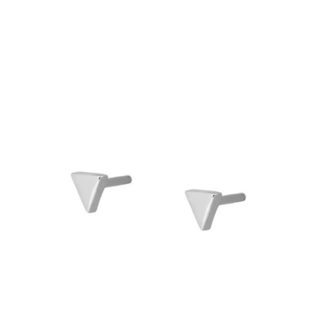 PENDIENTES MINIS TRIANGULO DEMI SILVER | Bymarta.es
