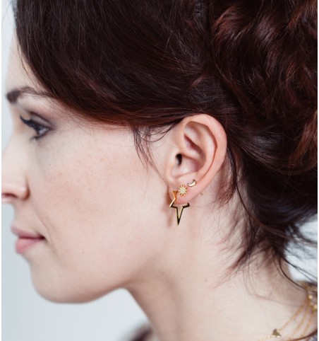 EARRING SUPERSTAR GOLD | Bymarta.es