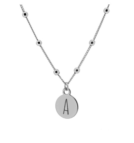 COLLAR INITIALS SILVER | Bymarta.es
