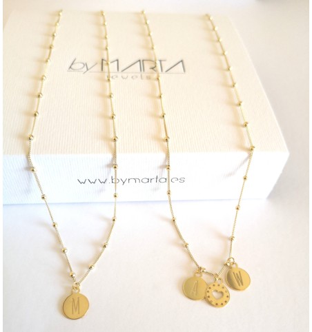 CHARM CORAZON CALADO GOLD | Bymarta.es