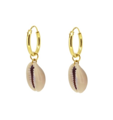 PENDIENTES COWRY GOLD | Bymarta.es