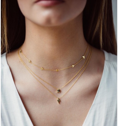COLLAR CADENA CON LUNAS GOLD | Bymarta.es
