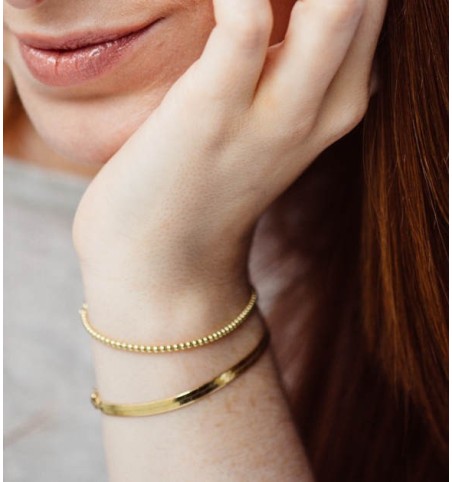 PULSERA BOLITAS CONTINUAS SILVER | Bymarta.es