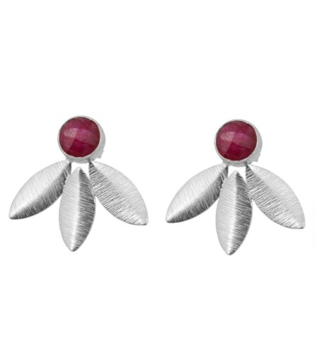 PENDIENTE NENÚFAR SILVER | Bymarta.es