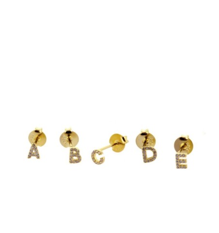 PENDIENTES LETTERS MINIS GOLD | Bymarta.es