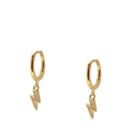 PENDIENTES TWISTER HOOP GOLD | Bymarta.es