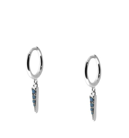 PENDIENTES BLUEBELLE HOOP SILVER | Bymarta.es