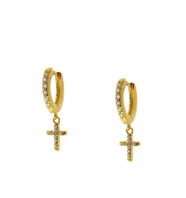 EARRING GOSPEL GOLD | Bymarta.es