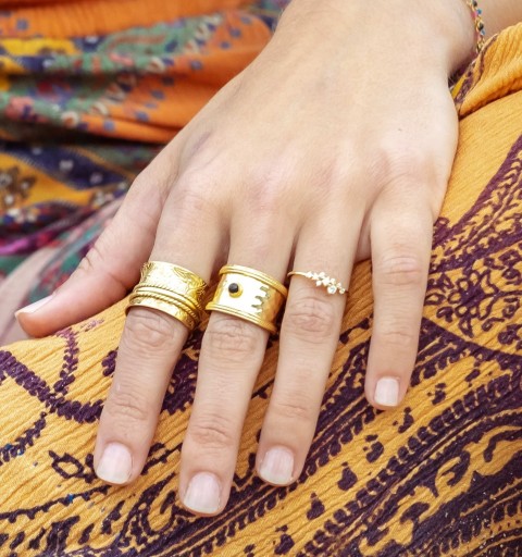 ANILLO INDICO GOLD | Bymarta.es