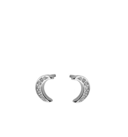 EARRING LUNA MINIS SILVER | Bymarta.es