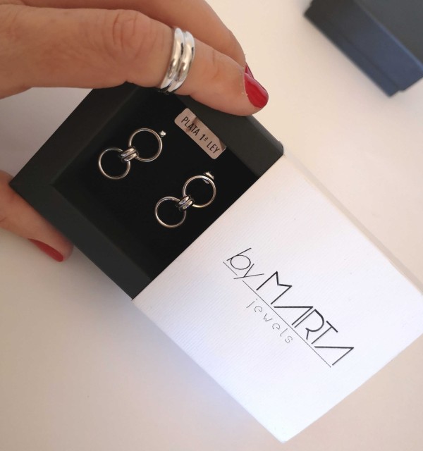 PENDIENTES ALLIES SILVER | Bymarta.es