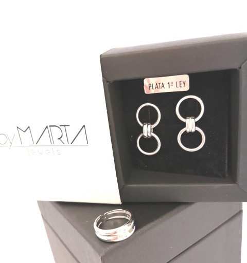 PENDIENTES ALLIES SILVER | Bymarta.es