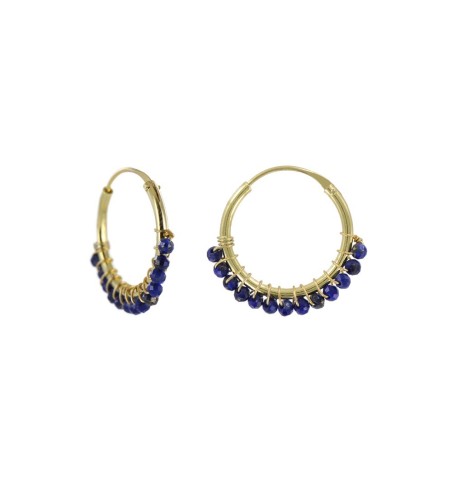 EARRING VELVET HOOPS GOLD | Bymarta.es