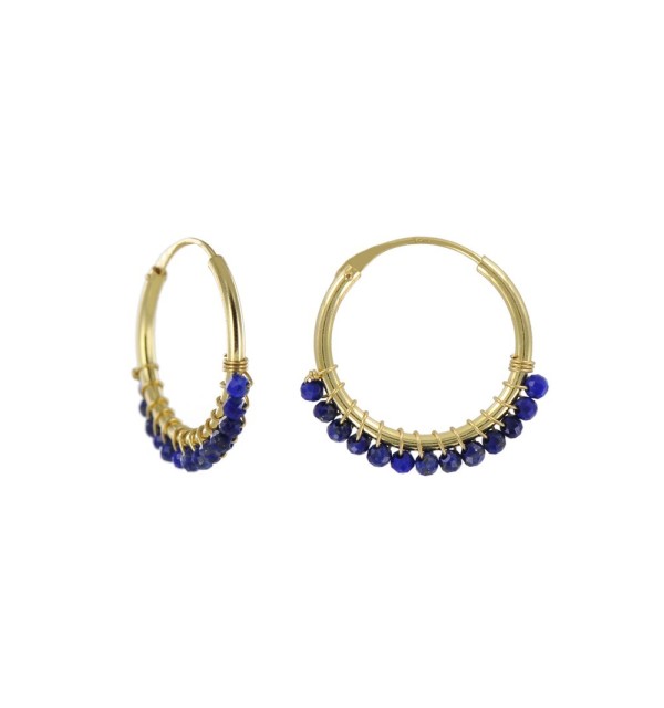 PENDIENTES ARO VELVET GOLD | Bymarta.es