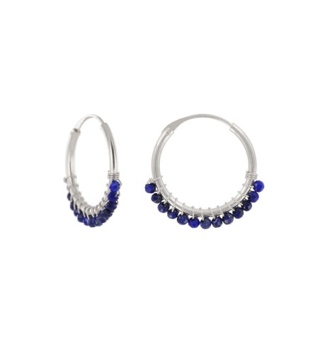 PENDIENTES ARO VELVET SILVER | Bymarta.es