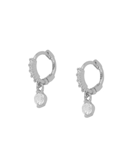 PENDIENTES MADISON HOOPS SILVER | Bymarta.es