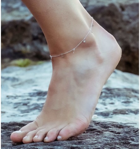 TOBILLERA SHINE SILVER | Bymarta.es